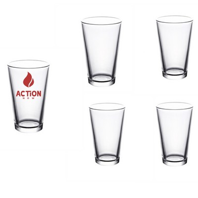 16oz Clear Glass Beer Cups