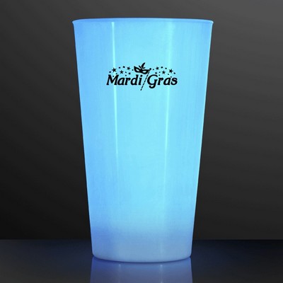 16 Oz. LED Blue Glow Cup for Party Drinks - PRINTED