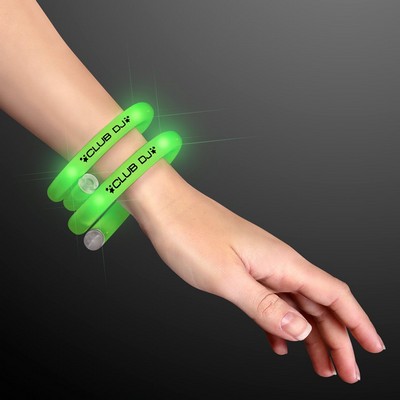 Flashy Green LED Tube Bracelet - PRINTED