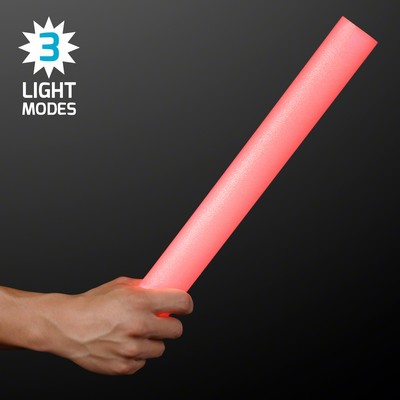 Red LED Foam Glow Sticks 16" Cheer Sticks - BLANK